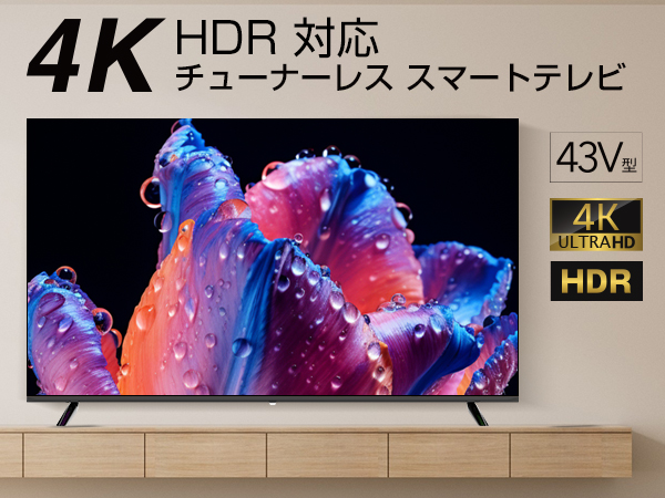 Amazon.co.jp: ASTEX 43インチ 4K Android TV チューナーレス スマート