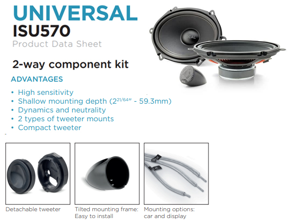 Amazon.com: Focal ISU 690 6' x 9 Inch 2-Way Component Kit, RMS