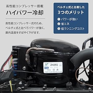 Amazon | M.O.L ポータブル冷蔵庫＆冷凍庫 40L DC12V24V／AC100V兼用
