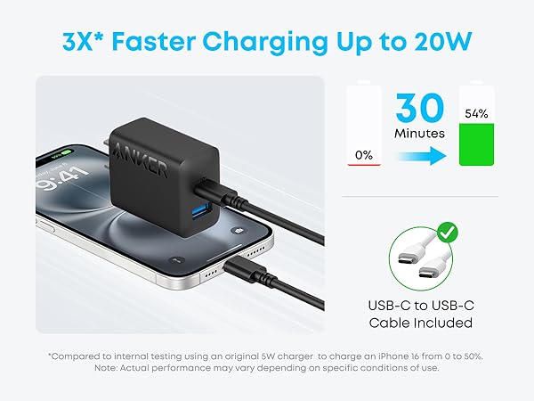 Amazon.com: Anker iPhone 17/16 Charger, 2-Pack 20W Fast USB C
