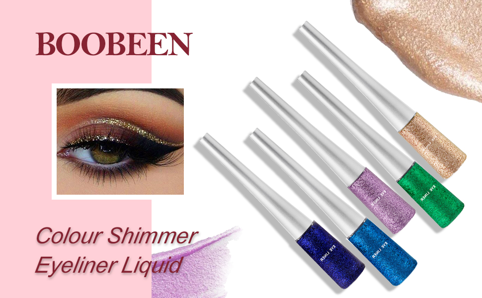 Amazon.co.jp: Boobeen カラフル グリッター アイライナー リキッド