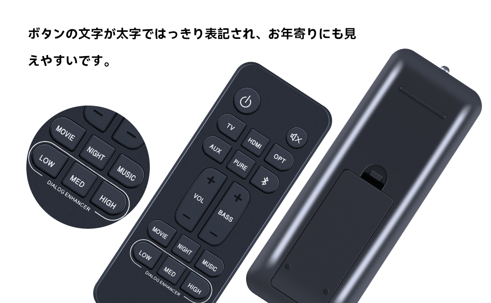 Amazon | サウンドバーリモコン RC-1251 for Denon サウンドバー DHT