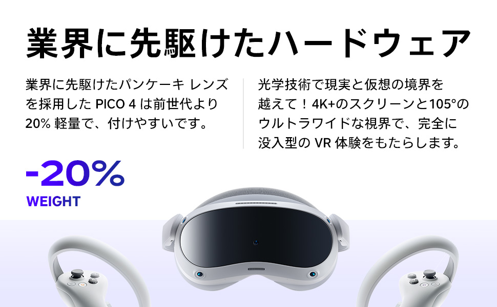 Amazon.co.jp: PICO 4 - 128G 完全ワイヤレス オールインワン VRヘッド