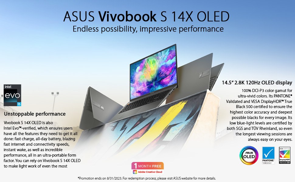 Amazon.com: ASUS VivoBook S 14X OLED Laptop, 14.5” 2.8K 16:10