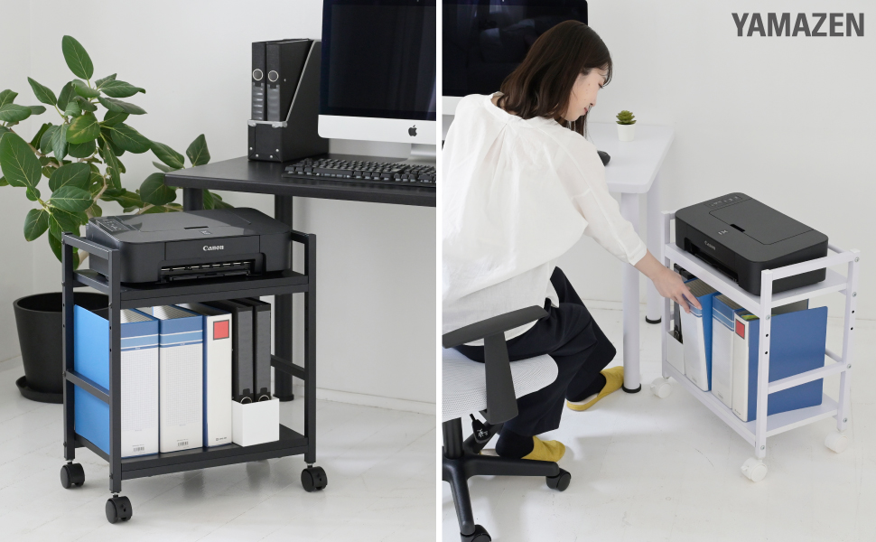 Amazon.co.jp: 山善(YAMAZEN) ワゴン キャスター付き 幅50×奥行29.5×高