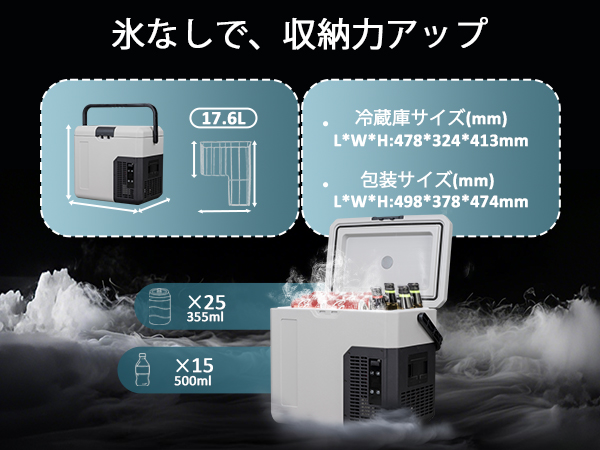 Amazon.co.jp: Alpicool ポータブル冷蔵庫 車載冷蔵庫 車載冷蔵冷凍庫