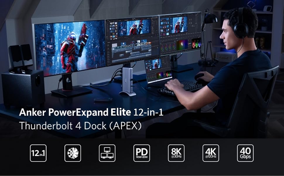 Amazon.co.jp: Anker PowerExpand Elite 12-in-1 Thunderbolt 4 Dock