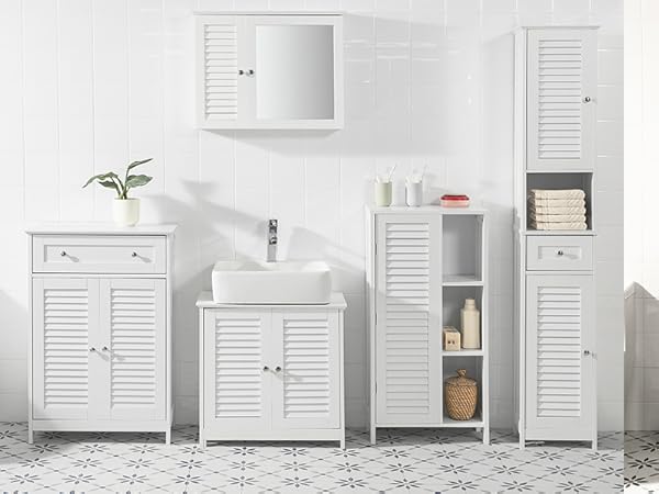 Amazon.co.jp: SoBuy ミラーキャビネット 鏡 壁掛け 洗面台 鏡