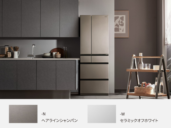 Amazon | パナソニック 冷蔵庫 幅60cm 457L 左開き NR-E46HV1L-N