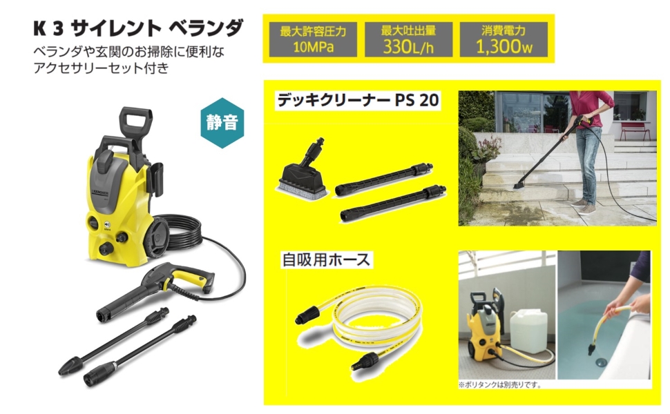 Amazon | 【Amazon限定セット】ケルヒャー(Karcher)高圧洗浄機 K3