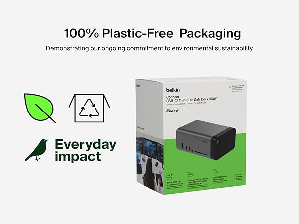 Amazon.com: Belkin USB-C Hub, 11-in-1 Pro GaN Dock 150W, Multi