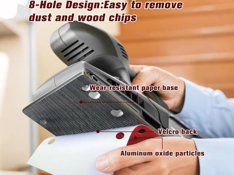 NewZC 80 x 133 mm zımpara kağıdı seti 60 adet zımpara kağıdı