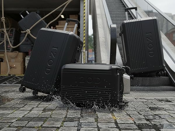 Amazon.com | IZOD Zane 28 Inch Checked Expandable Hardside Luggage