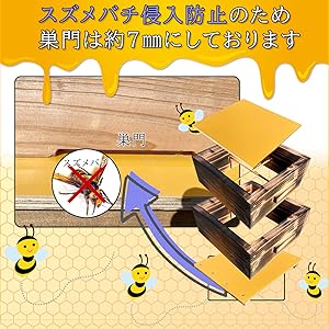 Amazon｜日本蜜蜂 巣箱 ニホンミツバチ 日本みつばち 重箱式巣箱 2段