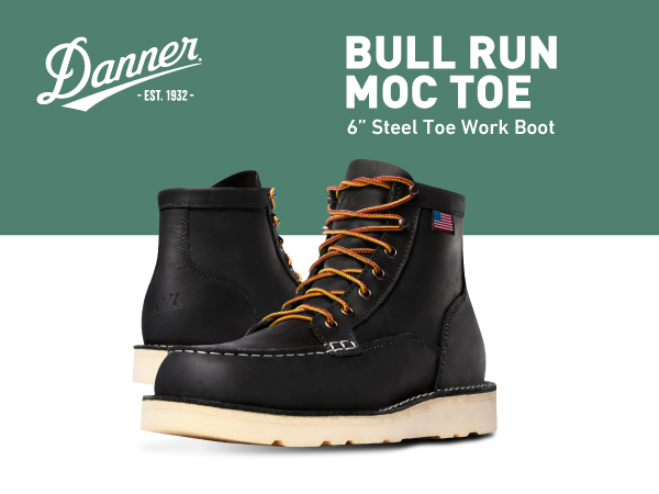 Amazon.com | Danner 6” Bull Run Steel Toe Work Boots for Men