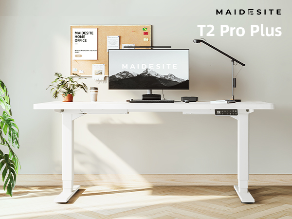 Amazon | Maidesite 電動 昇降式デスク 脚 スタンディングデスク デゥ