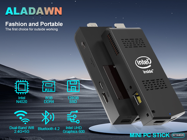 Mini PC Stick Windows 11 Pro,PC Stick Intel Celeron N4020
