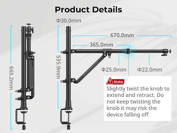 Amazon.com : SMALLRIG Triangle Camera Desk Mount, Max. Load 3kg