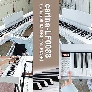 Amazon | Carina 電子ピアノ 88鍵盤 キーボード 木製デザイン MIDI対応