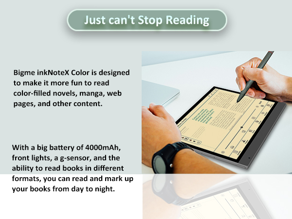 Bigme inkNoteX Color Eink Tablet Andriod 13 6+128G Ebook Reader