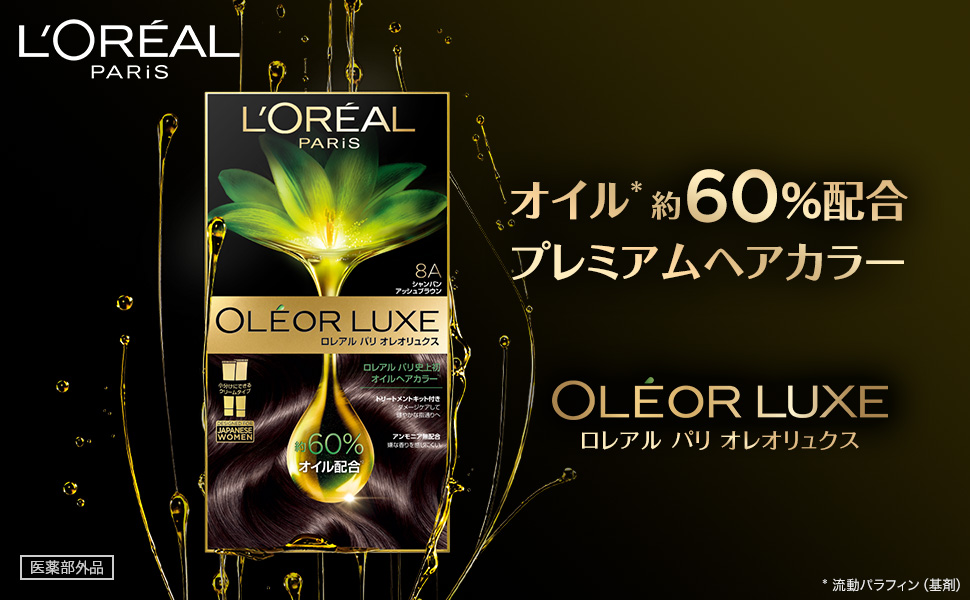 Amazon.co.jp: L'Oreal Paris 8A Oleor Luxe Hair Color, Champagne