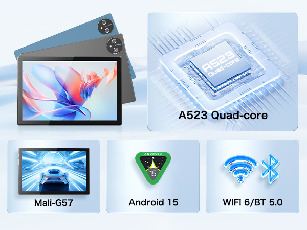 Amazon.co.jp: 【Android15 タブレット 10.1インチ wi-fi 6+BT5.0