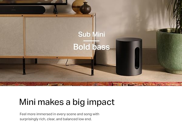 Amazon.com: Sonos Sub Mini - Black - Compact Wireless Subwoofer