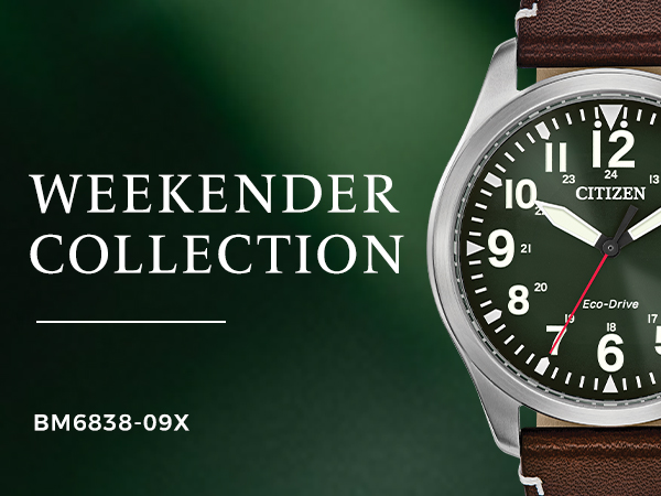 Amazon.com: Citizen Men's Eco-Drive Weekender Garrison Field Watch