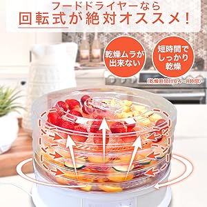 Amazon.co.jp: フードドライヤー 回転式 (B564) | ドライフルーツ