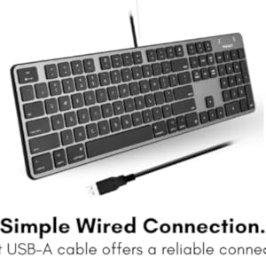 Amazon | MACALLY 超薄型 USB A 有線キーボード テンキー付き Apple