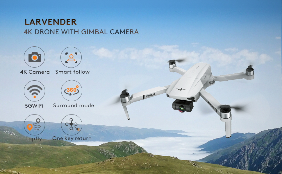 Amazon.com: LARVENDER KF102 Drones con cámara para adultos 4K