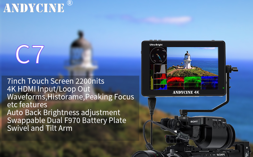 Amazon | ANDYCINE C7 フィールドカメラモニター 撮影外部モニター