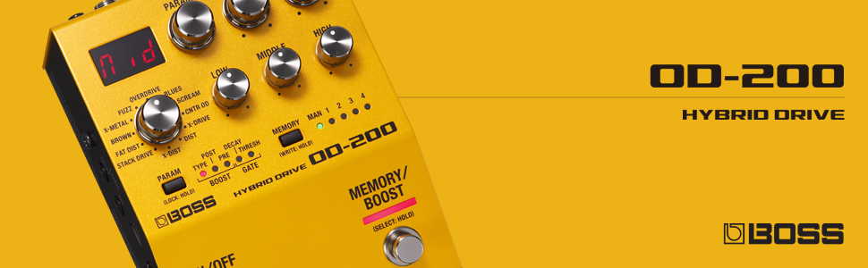 Amazon.com: BOSS OD-200 Hybrid Drive Guitar Pedal (OD-200