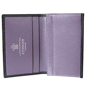 Amazon | [エッティンガー] 名刺入れ(カードケース) ブラック/パープル