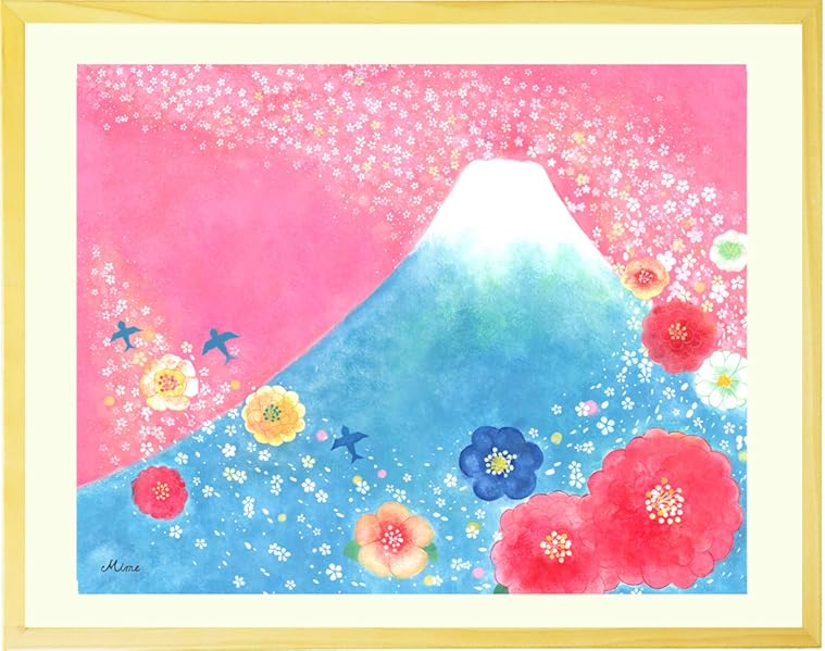 ご依頼品 風景画 花の絵 アクリル画 原画 「花桃のトンネル3」F6 ご