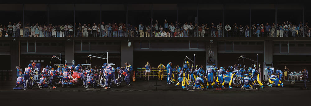 Andreas Gursky | selected works - F1 Boxenstopp I-IV