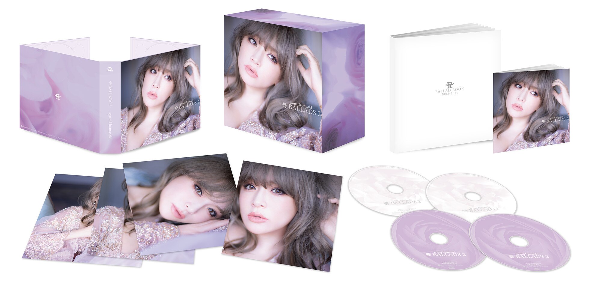 A BALLADS 2』TeamAyu / mu-mo盤のBOX展開図、Tシャツ画像 & 各CD