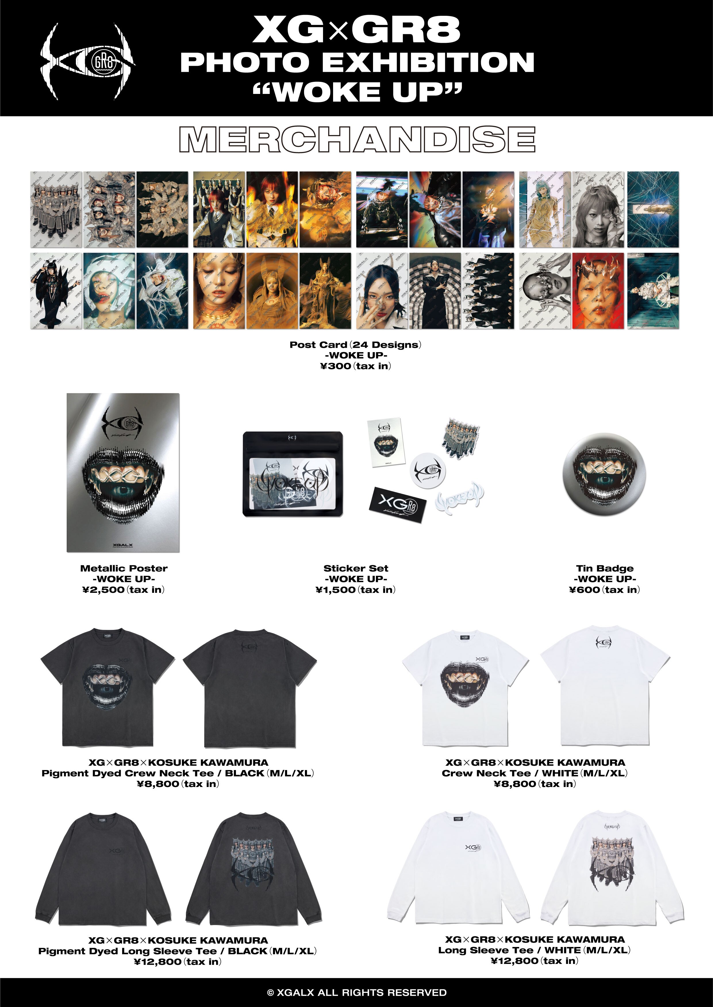 Build-To-Order】XG×GR8 PHOTO EXHIBITION “WOKE UP” MERCHANDISE