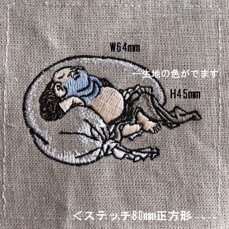 七福神・神だのみ／浮世絵[葛飾北斎]刺繍図案デザイン｜mimi刺繍｜東京