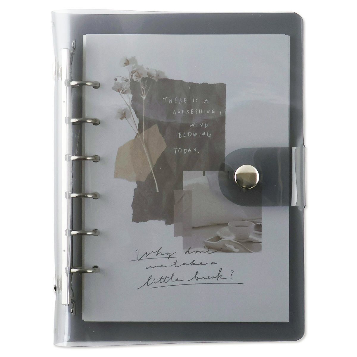 Bine A6クリアバインダー カラード charcoal | マインドウェイブ