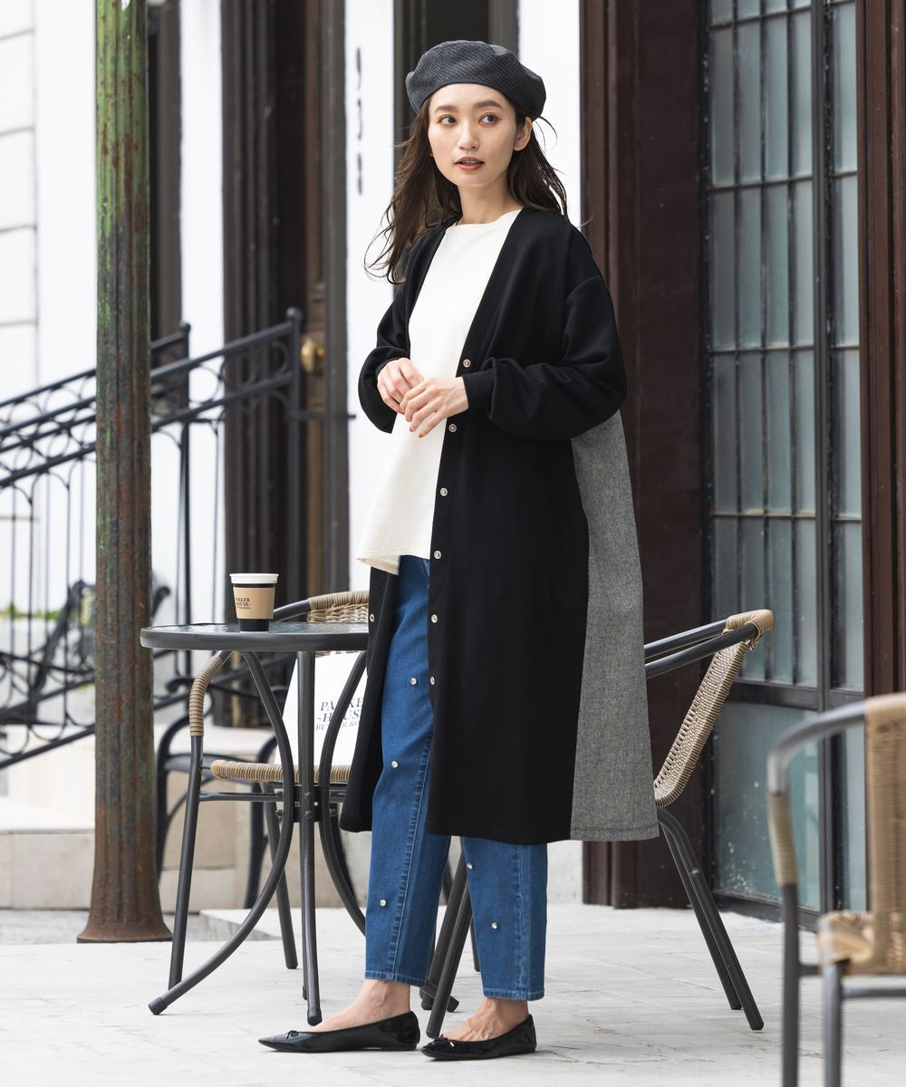 FONTLAB ツィード切替ダンボールニットコート – マインドウインド公式