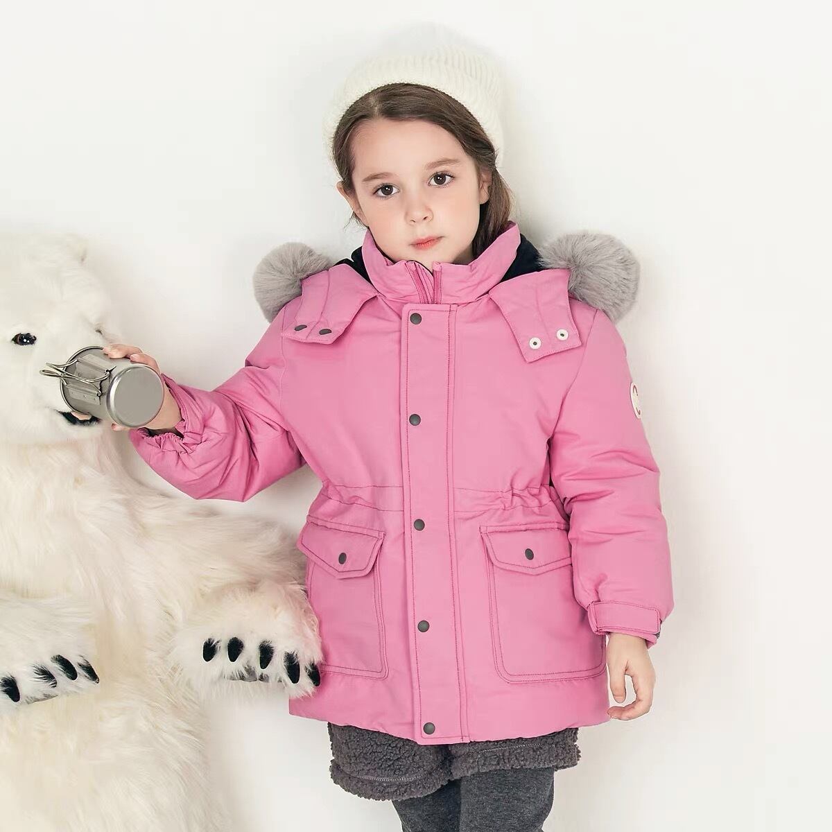 mini closet / dave&bella ファー付きもこもこダウンジャケット DKH19334