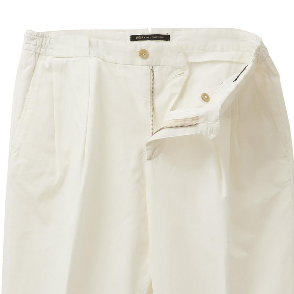 26SS PORTOBELLO コットン ツープリーツ ワイドテーパードパンツ