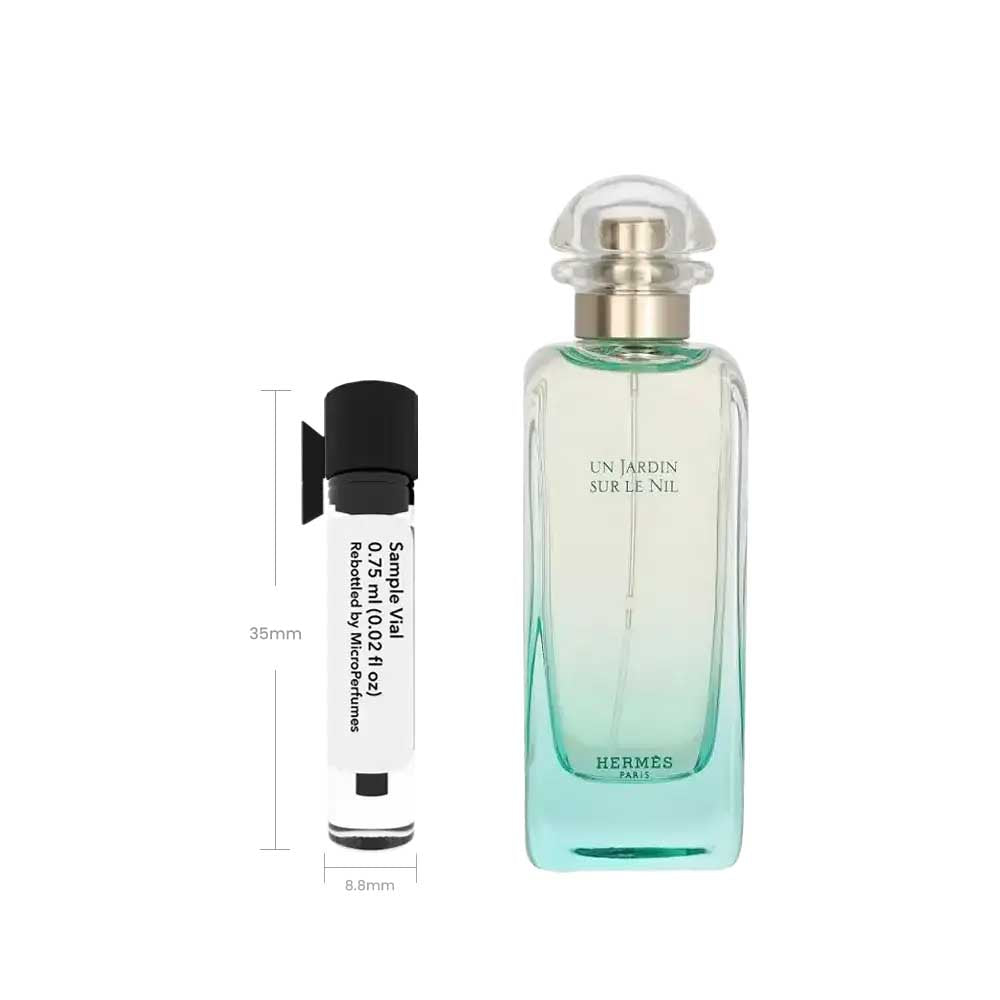 Un Jardin Sur Le Nil by Hermes Eau de Toilette Sample Vial for Men