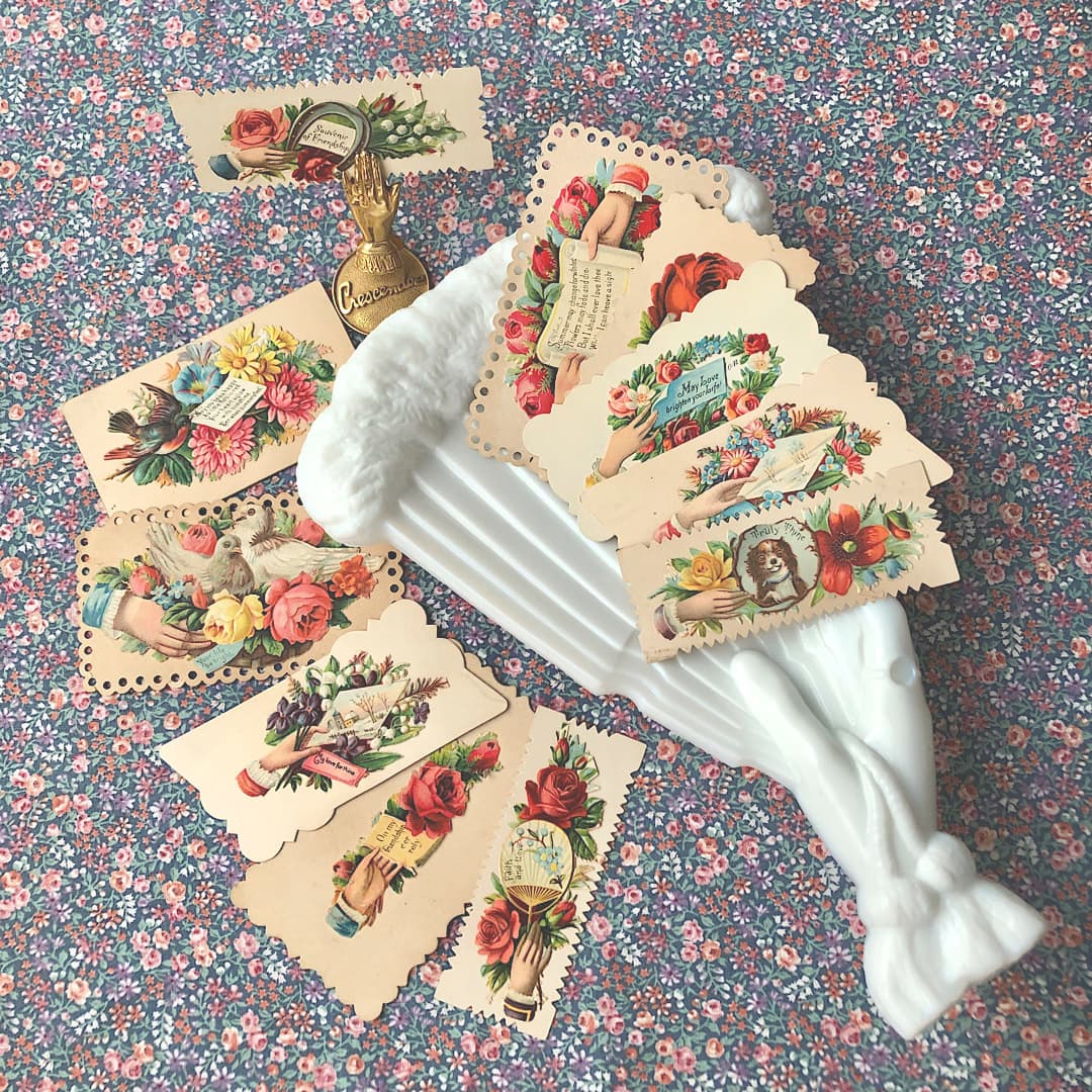 淑女の名刺 アンティーク ヴィクトリアン・コーリングカード