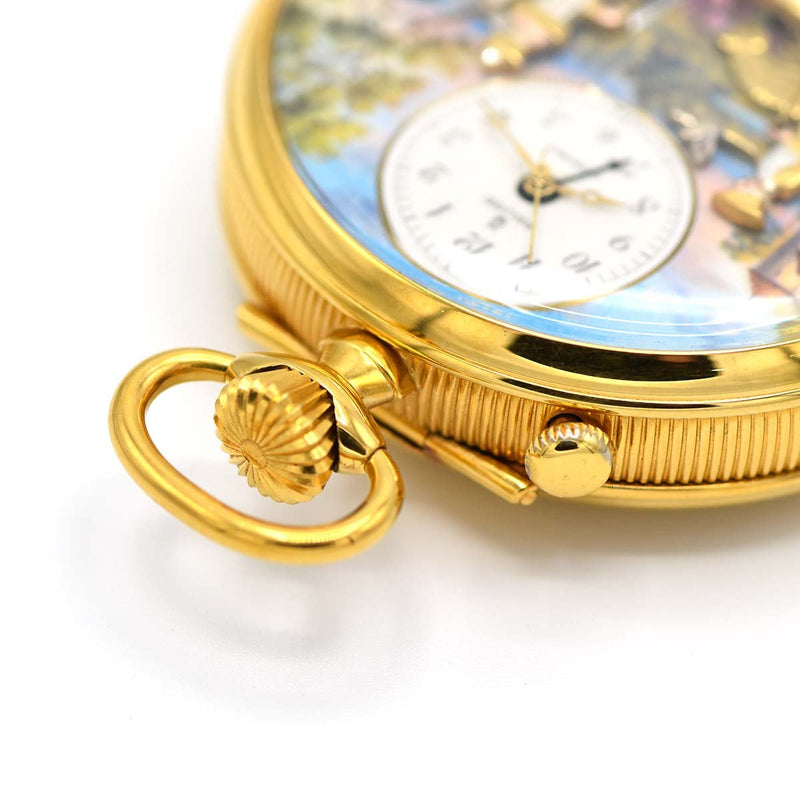 懐中時計 稼働 リュージュ オルゴール 手巻き からくり アンティーク