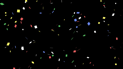 上から降ってくるカラフルな紙吹雪【フリー動画素材】 - みりんの動画素材