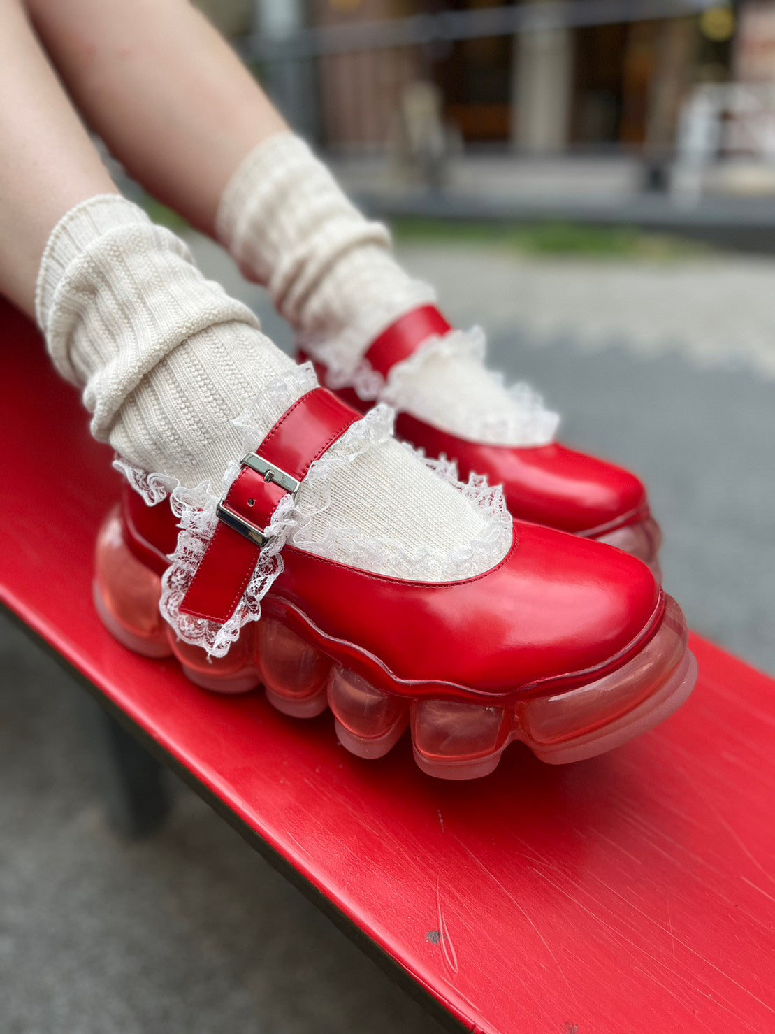 New Jewelry Mary Jane Lace / Red｜MIKIOSAKABE&JennyFax公式ストア