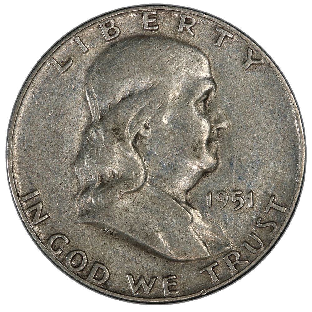 U.S. 90% SILVER FRANKLIN HALF DOLLAR (In Increments of $1 Face