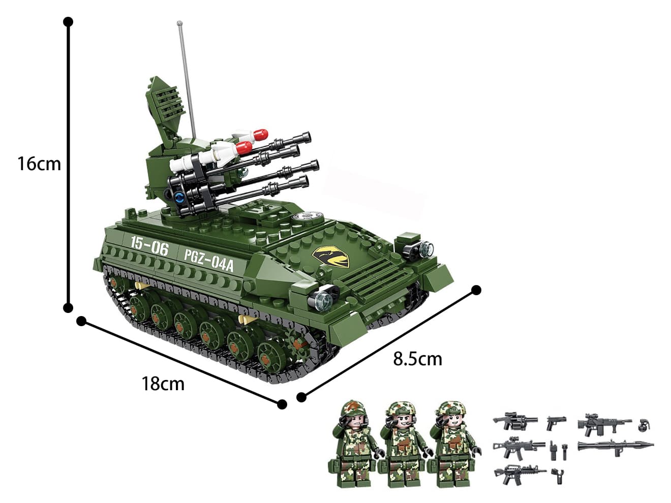 AFM 中国軍 PGZ-04A 自走対空機関砲 627Blocks | ミリタリーベース